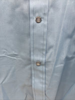 New Men’s ELY Cattleman Blue Long Sleeve Pearl Snap 18 X 35 2XL CC-5