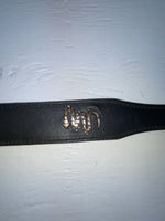 New Black Genuine Leather Nocona Silver Pendent 32” Belt #K411 Z-149