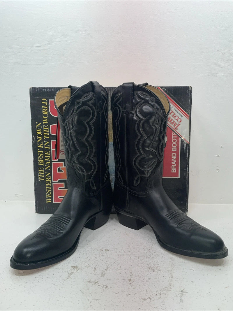 New Men’s Black Texas Brand Cowboy Boots. M 610 10 D. 7-44