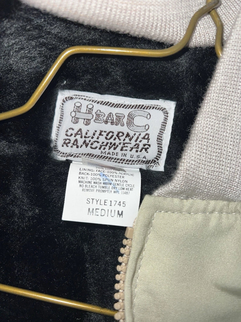 New Women’s HbarC California Ranchwear Tan Jacket Wool Medium BB-605
