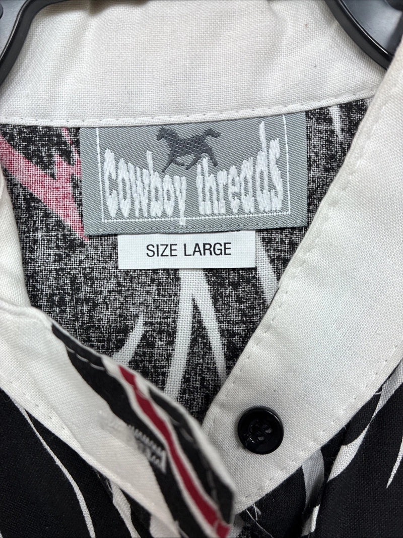 New Women’s Cowboy Threads Designed Long Sleeve Button Up Large TT-9