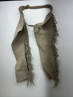 NOS Tan Show Chaps With Fringe Adjustable Waist 37” I-72