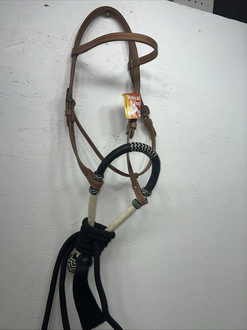New Royal King Black Bit less Bridle #45-296-31-0 W-1