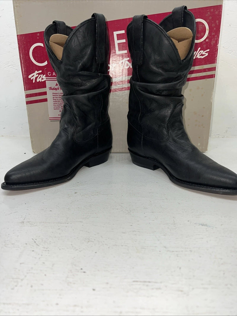 New Women’s Black Capezio Short Cowboy Boots. L630 6 M. 19-13