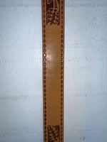 New Brown Genuine Leather Longhorn Tooled 30” Belt #82881 JJ-130