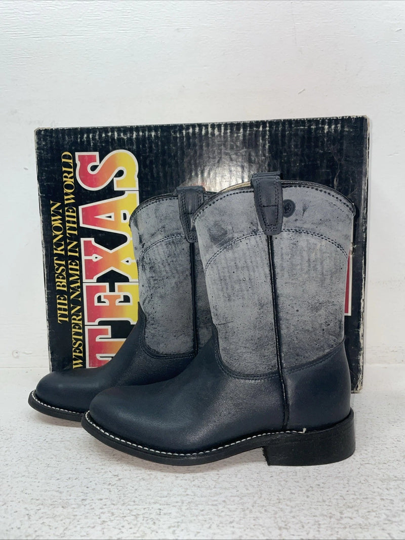 New Kids Navy Texas Brand Cowboy Boots. 3207 13 D. 23-51