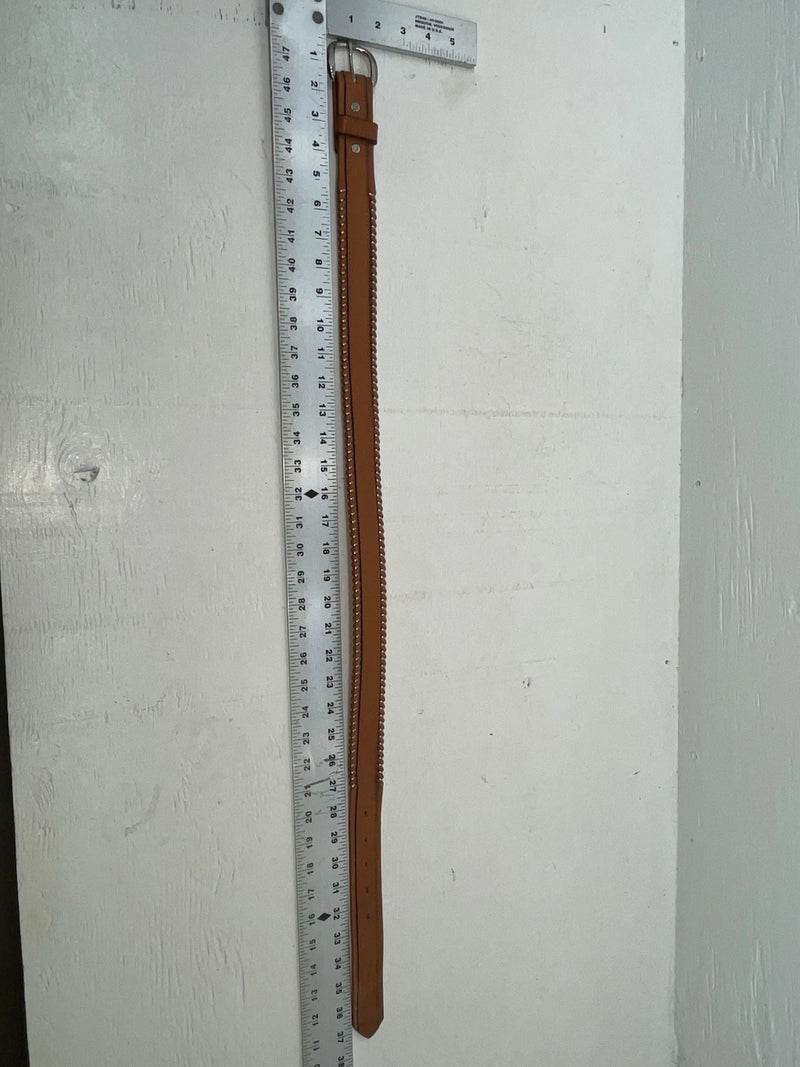 New Brown Genuine Leather Longhorn Weaved 30” Belt #82807 JJ-128