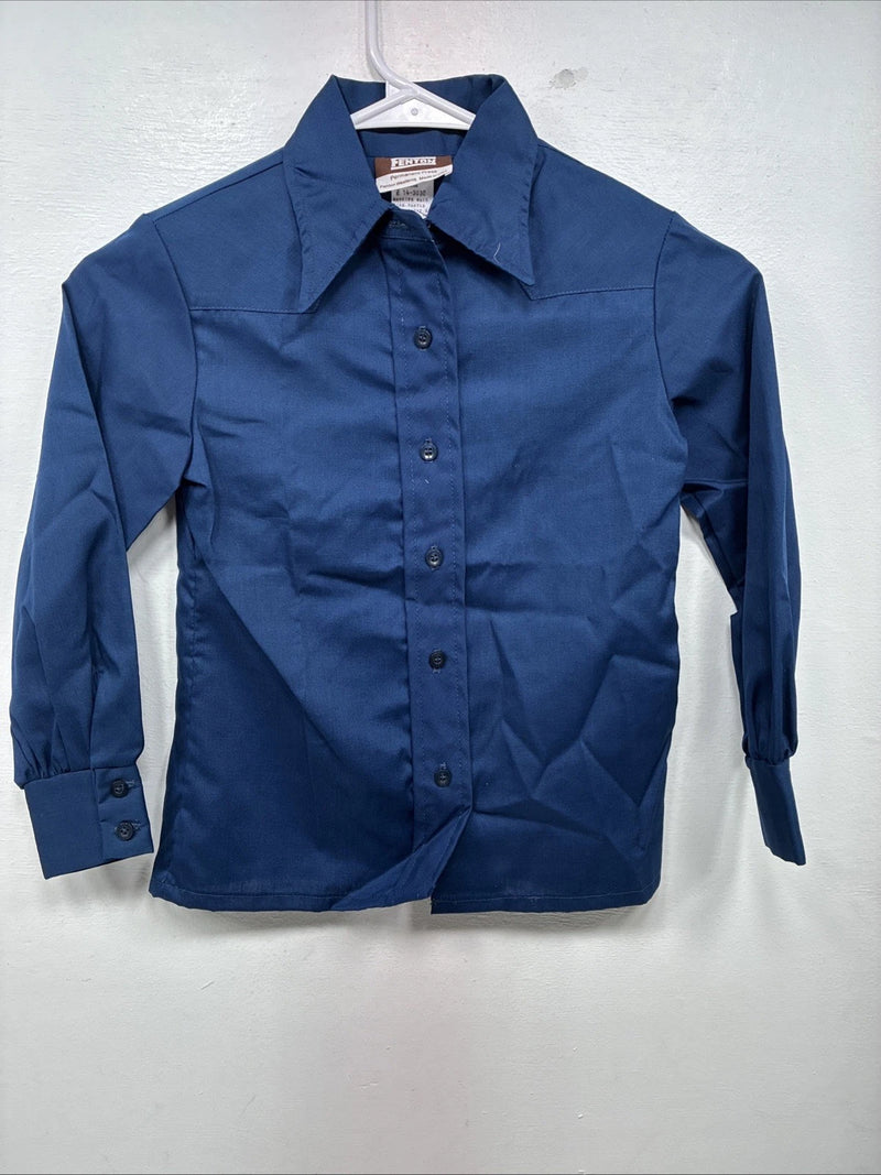 New Kids Fenton Navy Blue Long Sleeve Button Up Size 6 YY-63