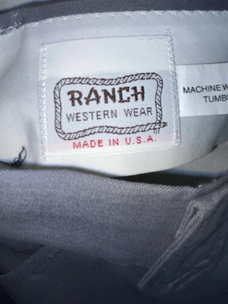 New Vintage Blue Ranch Polyester Pants #P1023 OO-18