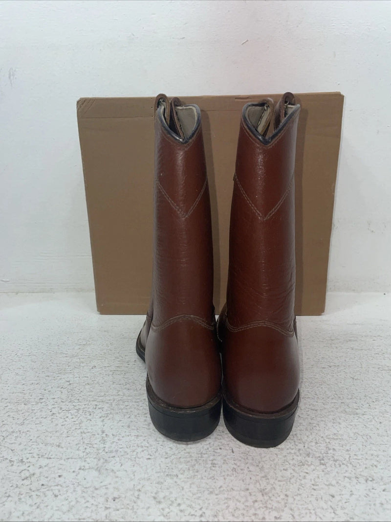 New Kids Brown Texas Brand Cowboy Boots. 3202 3.5 3 1/2 D. 23-150
