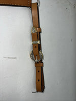 New Leather Circle Y Breast Collar With Silver Plate. 42846107 S-46