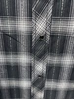 New Women’s Cumberland Black Plaid Long Sleeve Pearl Snap 3XL GG-67