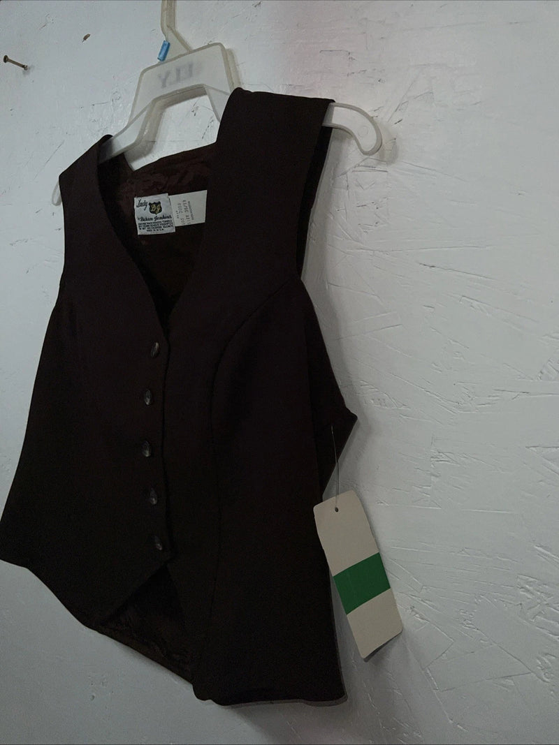 New Women’s Dickson Jenkins Brown Vest Small UU-52