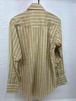 New Men’s Fenton Yellow White Stripe Long Sleeve Pearl Snap 16 Large Q-47