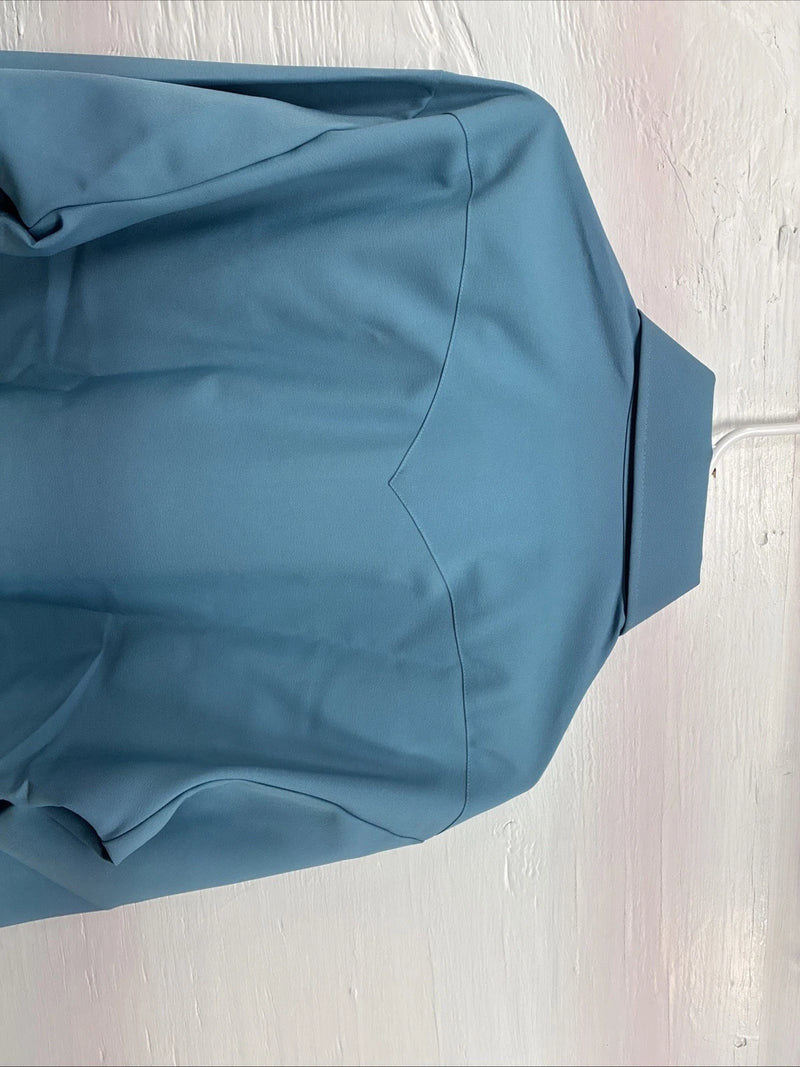 New Men’s Panhandle Slim Blue Simple Long Sleeve Pearl Snap 17 Large M-68