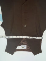 New Women’s Brown Dickson Jenkins Cut Off Button Up Vest #7953 3B-62
