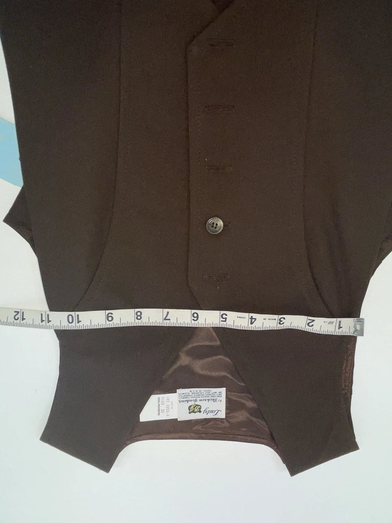 New Women’s Brown Dickson Jenkins Cut Off Button Up Vest #7953 3B-62