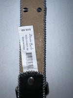 New Black Genuine Leather Blazin Roxx Silver Bling Cross M Belt #N3510401 Z-76