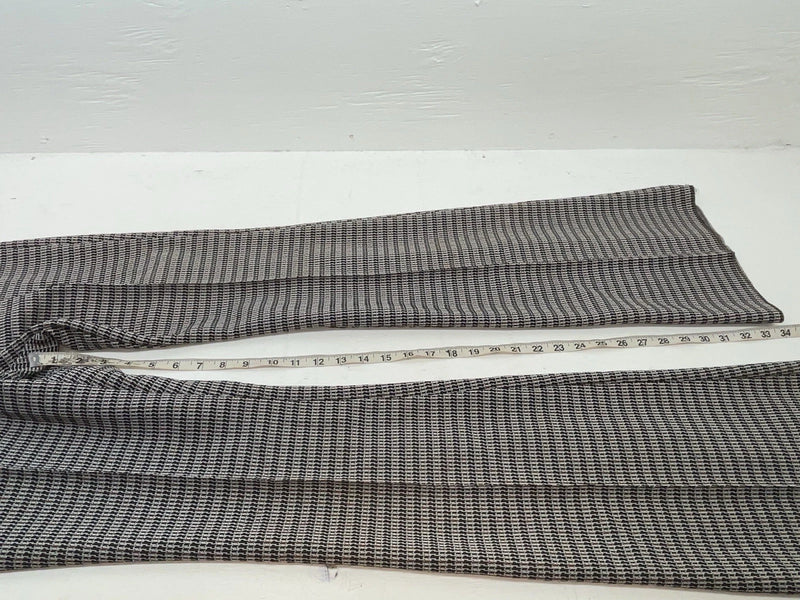 New Vintage Black Striped Panhandle Slim Polyester Pants #8076 OO-93