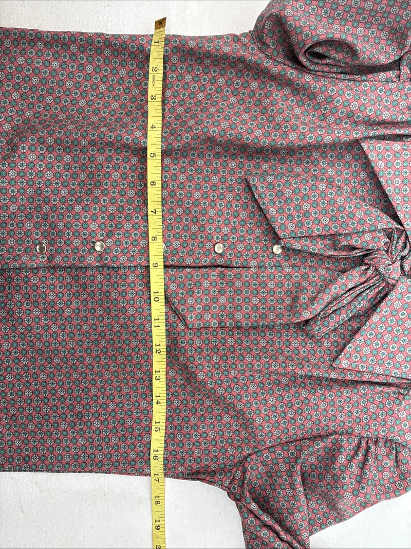 New Women’s Dickson Jenkins Red Designed Long Sleeve Pearl Snap Size 32 MM-81