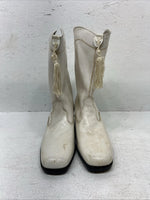 New Women’s White Texas Brand Cowboy Boots. 7611 7.5 7 1/2 M. 17-82