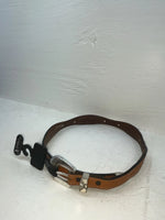 New Brown Genuine Leather Double S Weaved 28” Belt #3219248 NN-11
