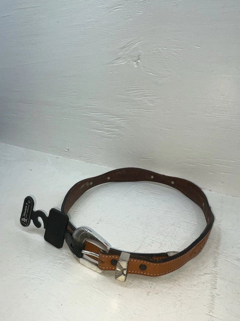 New Brown Genuine Leather Double S Weaved 28” Belt #3219248 NN-11
