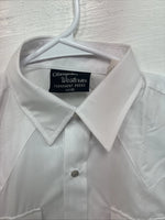 New Men’s Champion Western White Long Sleeve Pearl Snap 16 Large DD-42