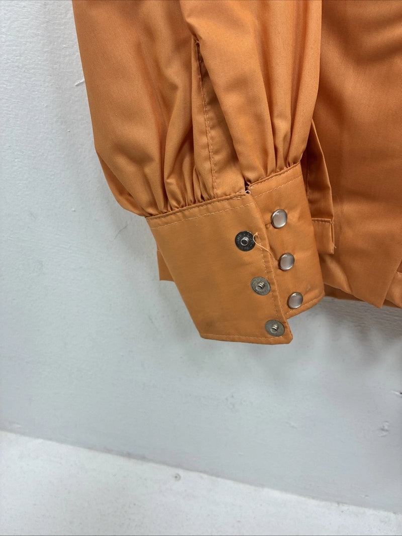 New Women’s Panhandle Slim Orange Long Sleeve Pearl Snap Size 14 KK-117