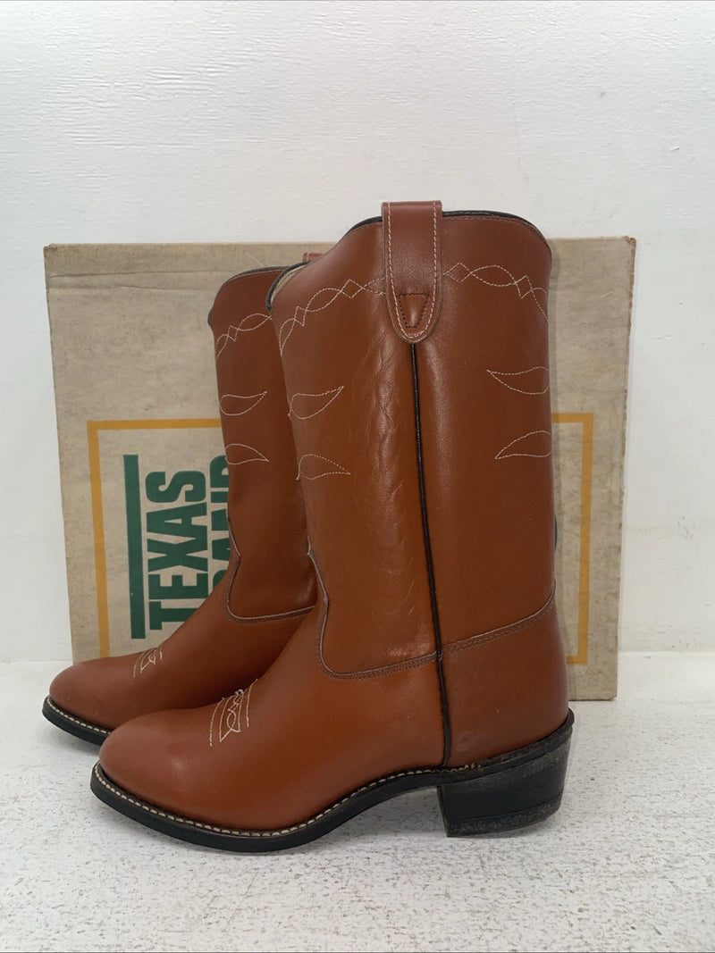New Men’s Brown Texas Brand Cowboy Boots. B 111 5.5 5 1/2 D. 1-22