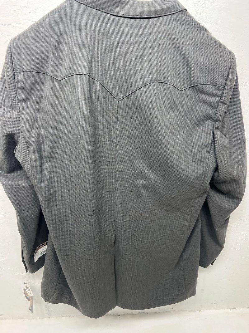 New Men’s Circle S Gray Suit Jacket 52L #24244 W-603
