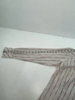 New Women’s White Striped DR Westerns Long Sleeve Button Up Shirt 3B-86