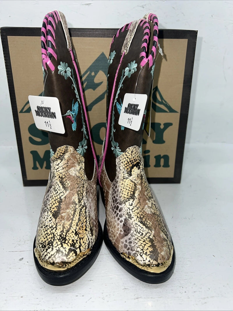 New Children’s Brown Smokey Mountain Cowboy Boots. 1087C 11.5 11 1/2. 24-110