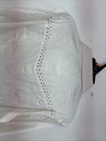 New Women’s Cumberland White Gem Long Sleeve Pearl Snap Medium KK-82