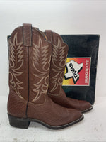 New Mens Brown Texas Brand Cowboy Boots. 7404 10 D. 7-17