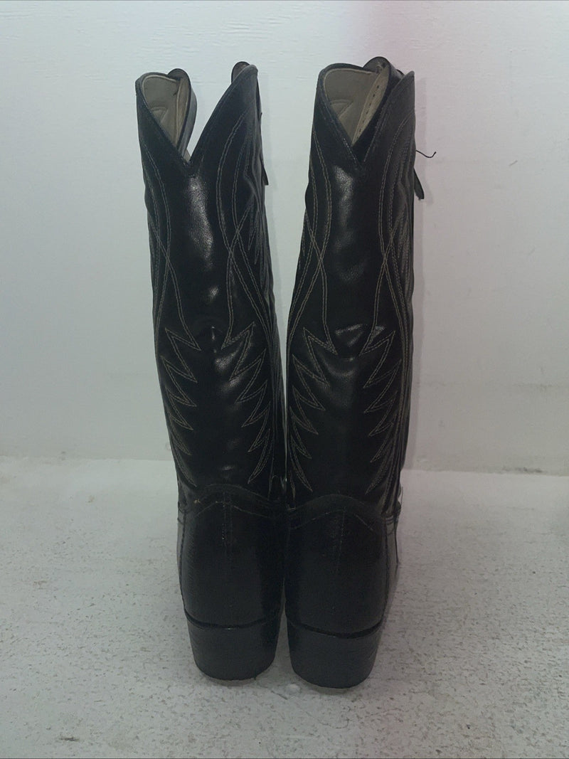 New Youth Black Brock Cowboy Boots. 1920 6.5 6 1/2 E E. 2-145