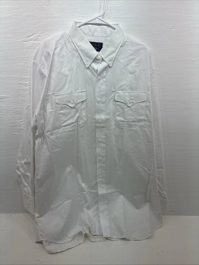 New Men’s Panhandle Slim White Long Sleeve Button Up 18 2XL F-59