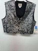 New Women’s 1849 Authentic Ranchwear Silver Western Show Vest XXL L-601