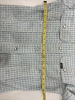 New Women’s Lee Blue Design Long Sleeve Button Up Jacket Size 11 KK-42