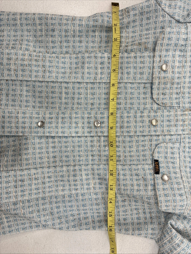 New Women’s Lee Blue Design Long Sleeve Button Up Jacket Size 11 KK-42