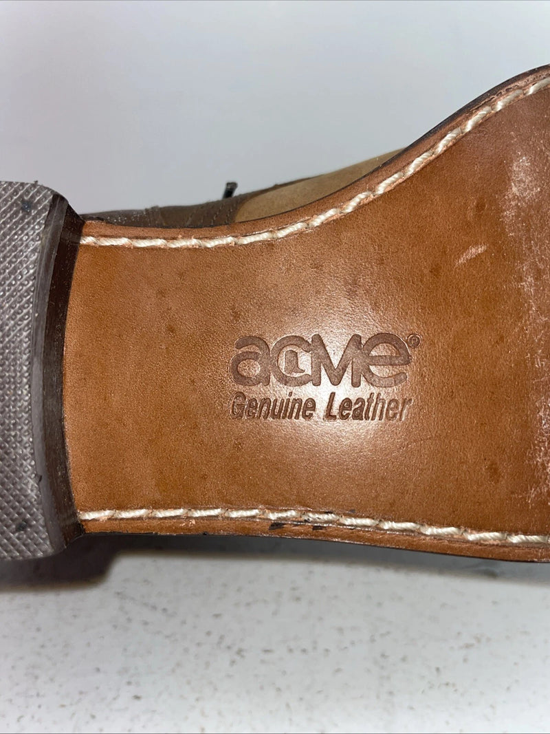 New Women’s Brown Lace Up Acme Cowboy Boots. C 4020 8.5 8 1/2 M. 15-20