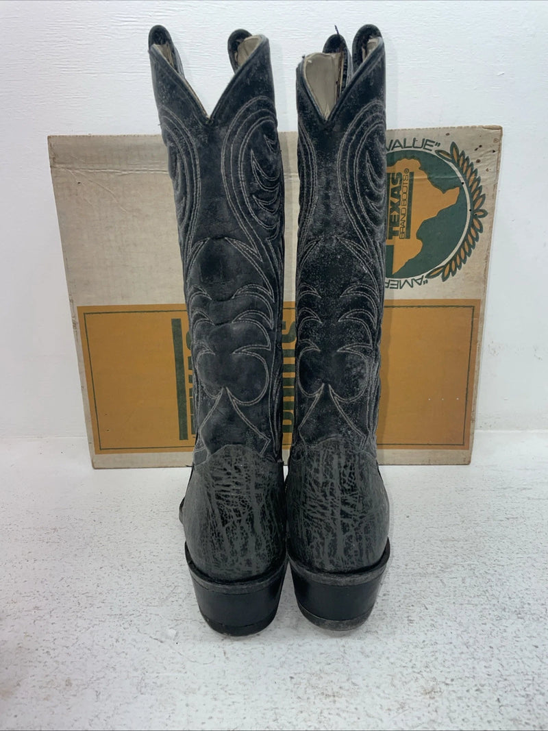 New Men’s Black Texas Brand Cowboy Boots. 6035 8.5 8 1/2 D. 3-92