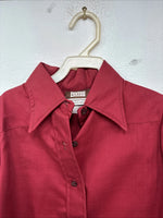 New Kids Fenton Dark Red Long Sleeve Button Up Size 8 YY-118