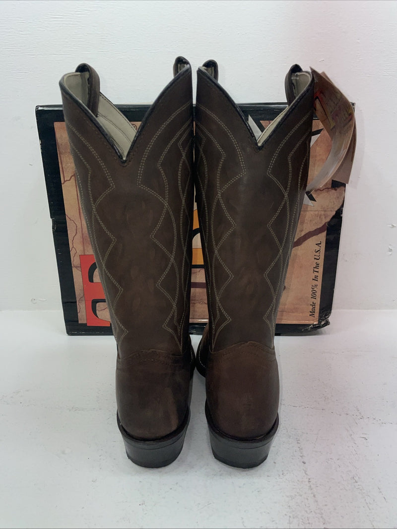 New Men’s Brown Texas Brand Cowboy Boots. 8941 10 D. 6-47