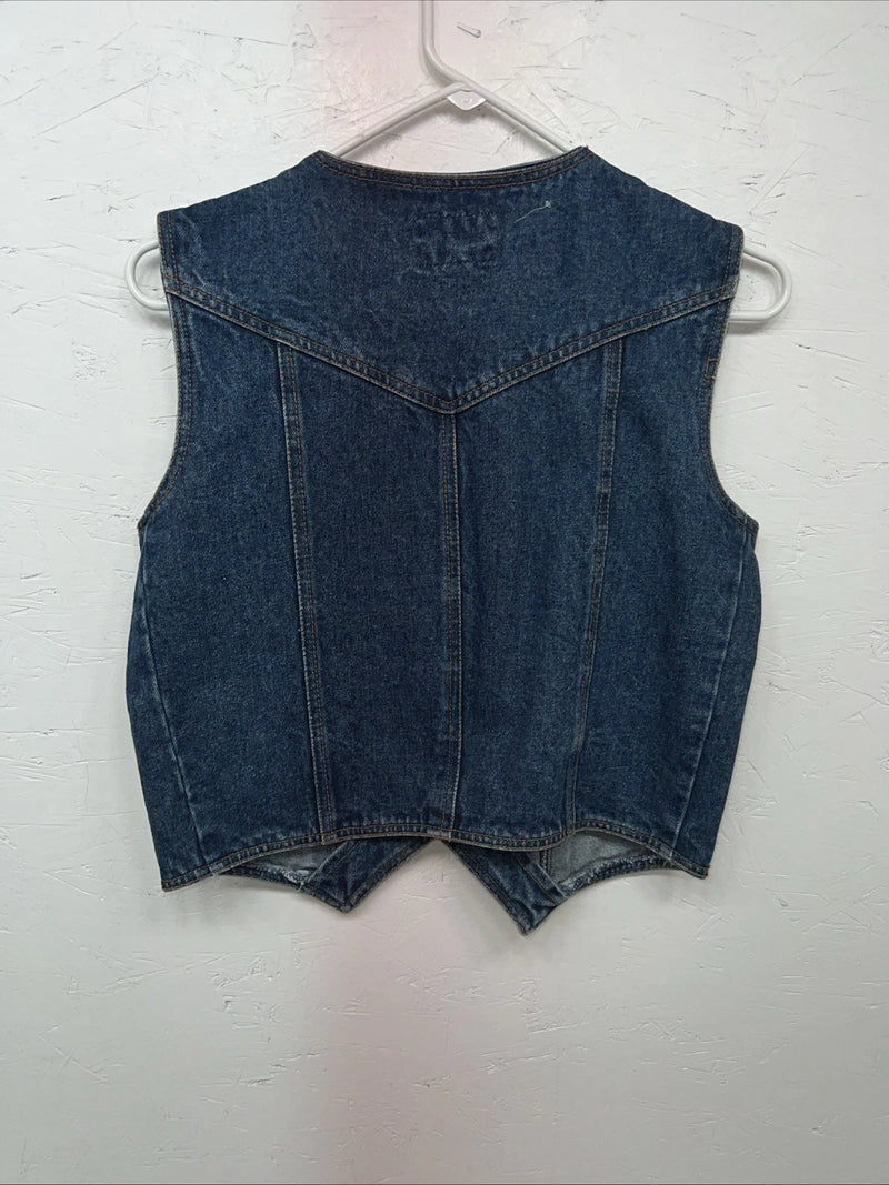 New ELY Outerwear Children’s Denim Button Up Tank Large #141104 3C-52