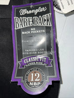 New Women’s Black Bareback Classic Fit Wrangler Jeans. 19/20x34 H-16
