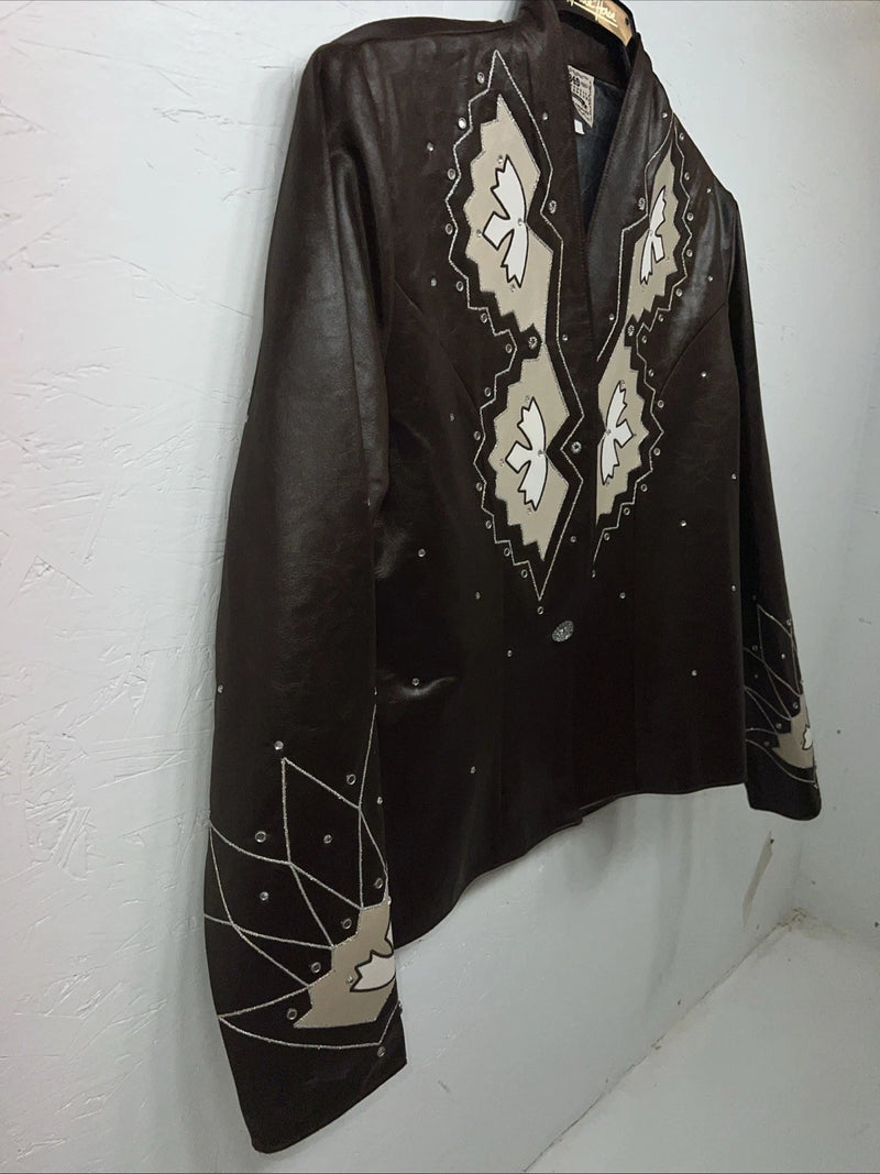 New Women’s 1849 Authentic Ranchwear Brown Western Show Jacket Small #3732 WW-5