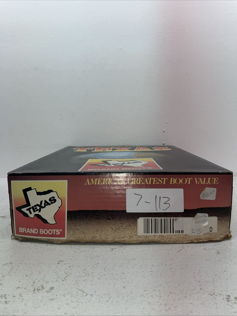 New Men’s Brown Texas Brand Cowboy Boots. 8311 10.5 10 1/2 D. 7-113