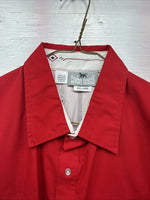 New Men’s Cowboy Threads Red Designed Short Sleeve Button Up Large CC-47