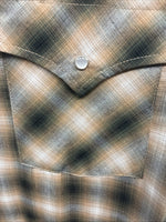 New Men’s ELY Cattleman Yellow Flannel Short Sleeve Pearl Snap 4XL F-51